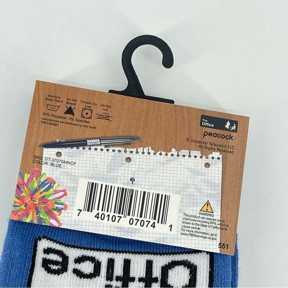 The Office World’s Best Boss Blue Men’s Casual Dressy Crew Socks Size 6-12 - Picture 5 of 6